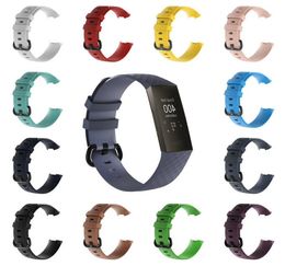 Silicone Strap for Fitbit Charge 3 Smart Bracelet Replacement Watch Band Women Men Sport Watch Strap With Metal Buckle9727025