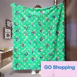 Quatily Digital Printing Flannel Blanket Office Air-Conditioning Blanket Anti-Freezing Warm Summer Blankets