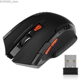 Mice 2.4G Wireless Mouse USB Receiver 6 Button Professional Optical Wireless Mouse USB Right Scroll Mouse Y240407