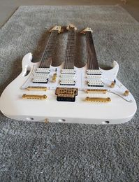 Three head 12 6 6 electric guitar split white paint white pearl panel can be Customised ultra low 7104827