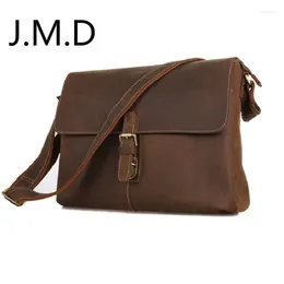 Bag J.M.D Men's Fashion Leather Crazy Horse Briefcase Sling Shoulder Messenger