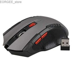 Mice 2.4GHz Wireless Ergonomic Gaming Mouse with USB Receiver 1600DPI Optical Wireless Mouse For Computer PC Laptop Desktop USB Mice Y240407
