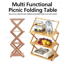 Camp Furniture Foldable Camping Storage Rack Ultralight Multi-Layer Outdoor Portable Shelf Barbeque Picnic Desktop Organiser