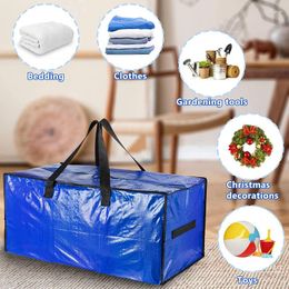 Storage Bags 4pcs Extra Large Waterproof Moving Luggage Laundry Shopping Bag Non-woven Fabric Cubes 110L Home Packing Tool