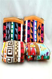 New Women Kids Canvas Retro Aztec Printed Mini Coin Money Key Bag Casual Purse Wallet 12PcsLot 6588733