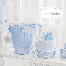 Bags 1 Piece Simplicity Pencil Holder for Student Portable Creative Fashion Pencil Pouch for Kids Lovely High Capacity Stationery Bag