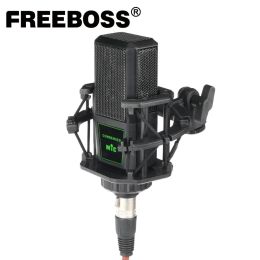 Microphones FREEBOSS CM12 48V Phantom Power Broadcasting Sing Studio Recording Chorus Chat Vocal Metal Professional Condenser Microphone