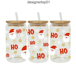 Stanleliness DHL Ship 16oz Sublimation Glass Mugs 50pcs/Carton Reusable Can Shaped Glass Tumblers with Bamboo Lid US Stock KLXB