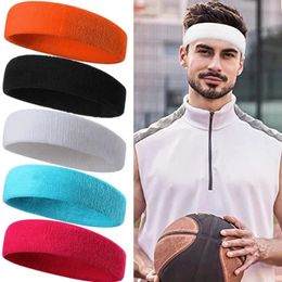 Women Men Headband Sports Yoga Fitness Stretch Sweatband Hair Band Elasticity Towel Headwear Absorb Sweat Head 240402