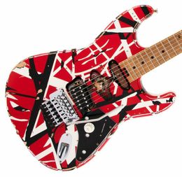Classic Aged Relic Red Black White Guitar Reliced Vintage Electric Guitars wCase2816200