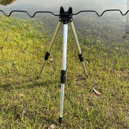 Monopods Aluminium Alloy Telescopic 4 Groove Fishing Rods Holder Portable Collapsible Tripod Stand Sea Fishing Pole Bracket