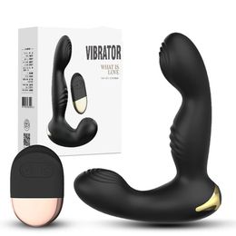 FLXUR Anal Plug Vibrator Prostate Massager Silicone Sex Toys for Men Butt Plug with Wireless Remote 10 Modes Gay Sexy Product 240402