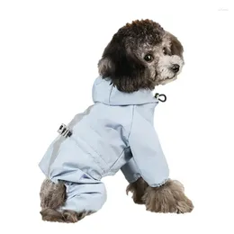 Dog Apparel Pet Rain Clothes Waterproof Jacket Raincoat Gear Jumpsuit With Zippered Pocket For Small To Medium Dogs And Large
