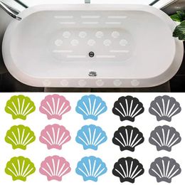 Bath Mats 12pcs PEVA Anti Slip Sticker Shell Shaped Anti-slip Strips Self-Adhesive Shower Stickers Safety Tape Non Bathtub Bathroom