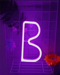 Night Light Neon Sign Lamp 26 Letters Number Color For Birthday Wedding Party Bedroom Wall Hanging Decor Holiday Lighting7161038