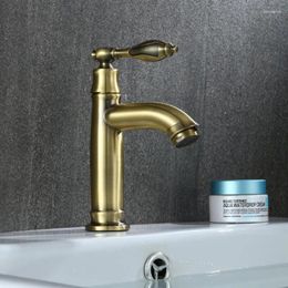 Bathroom Sink Faucets Basin Faucet Brass Single Cold Mixer Tap Torneira Do Banheiro Antique Bronze Finished