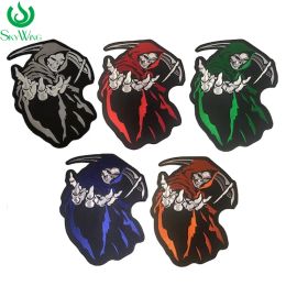 accessories Custom Large Embroidered Hooded Grim Reaper Biker Jacket Patch Iron on Motorcycle Leather Vests