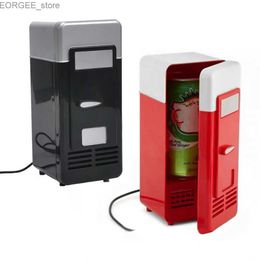 Freezer Mini USB refrigerator portable cooler beverage can cooler/warm cooler suitable for cars laptops and computers black and red Y240407