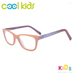 Sunglasses Frames COOL KIDS Girls Myopia Optical Acetate Eyewear Glasses Frame Child Eyeglasses For Children 6-10 Ages