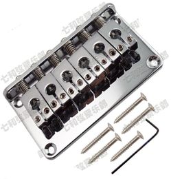 guitar parts silver 6 Saddle Hardtail Bridge Top Load 76mm Electric Guitar Bridge Musical instrument accessories9140550