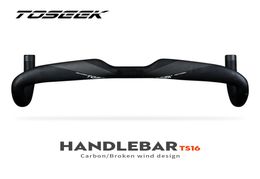 TOSEEK TS16 Carbon Road Handlebar Bicycle Accessories Matt Black Full Carbon Handlebar 400 420 440mm Handles For Bicycle7562162