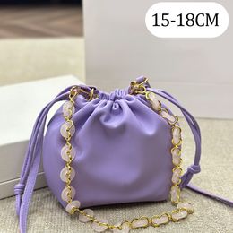 Fashion Bags Bucket bags shoulder crossbody designer bag luxury Handbags women purses 18CM PU Gold Chain Mini sling bags Many Colours to choose from Drawstring Bag