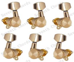 A set of 6pcs Gold Plated Locked Guitar String Tuning Pegs Tuners Machine Heads Guitar String tuning buttons accessories parts1050989