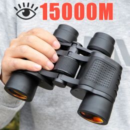 Optics Binoculars 80x80 Long Range 15000m Hd High Power Telescope Optical Glass Lens Low Light Night Vision for Hunting Sports Scope