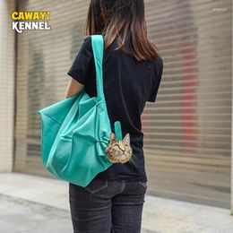 Cat Carriers Cawayi Kennel Pet Bag For Cats Small Dogs Outdoor Portable Backpack One-shoulder Messenger Supplies D2319