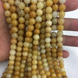 Loose Gemstones 6/8/10mm Brazil Topaz Genuine Gemstone Undyed Natural Stone Round Spacer Gem Bead For Jewelry Bracelet Diy Making