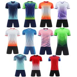 Football Jersey Set, Boys And Girls Team Uniform, Student Training And Competition Uniform, Short Sleeved Quick Drying Mesh Print, Breathable