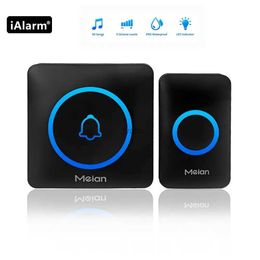 Doorbells IAlarm Smart Home Doorbell Wireless Security IP65 Waterproof Outdoor 60 Songs 5-Volume Adjustable Ringtone Kit H240407