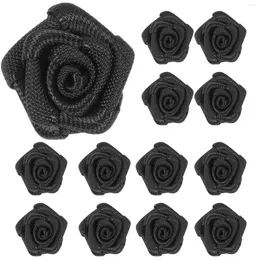 Decorative Flowers 50Pcs Clothing Crafts Fake Rose Decors Sewing Accessory Room Decoration