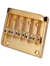Metal Bass Bridge Guitar Saddle Bridge Tailpiece for 5 String Bass Guitar Gold4221885