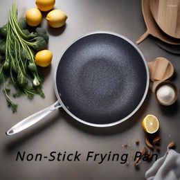 Pans High-Quality Maifan Stone Non-Stick Pan Whole Body Tri-Ply 316 Stainless Steel Frying 32cm/34cm Wok Suitable For All Stove
