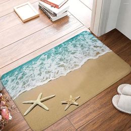 Carpets Beautiful Scenery Sea Stars Doormat Rectangle Bathroom Entrance Floor Carpet Balcony Rug Door Mat Starfish Dustproof Bath