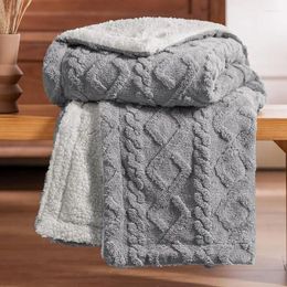 Blankets Cozy Blanket For Bed Soft Fuzzy Fleece Thick Warm Winter Grey 50x60 Inches