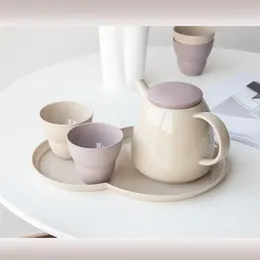 Teaware Sets Creative Cute Gourd Cup Teapot Household Modern Simplicity Ceramic Living Room Tray Wind Afternoon Tea Dormitory Set