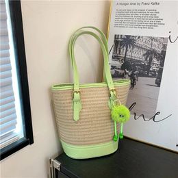 Evening Bags Summer Women Durable Weave Big Beach Bag Shoulder Casual Rattan Straw Bohemia Style Travel Bucket Handbags