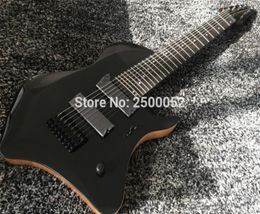 Rare 8 Strings Tosin Abasi Animals Leaders Signature Black Electric Guitar Mahogany Body Rosewood Fingerboard MOP Dot Inlay Black 7735179