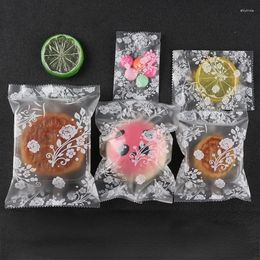 Gift Wrap 100pcs Frosted Translucent Machine Sealed Egg Yolk Cake Self-sealing Bag Scented Tea Baked Pastry Biscuit