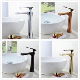 Bathroom Sink Faucets Basin 4 Colours Faucet Single Hole Handle Crystal Silver Mixer Tap Black Painted/rose Gold