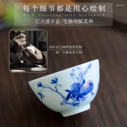 Teaware Sets Jingdezhen Chinese High-End Hand Painted Blue And White Ceramic Personal Pomegranate Master Cup Tea Savoring