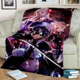 Blankets Sword Art Online SAO Novel Cartoon Blanket Soft Throw For Home Bedroom Bed Sofa Picnic Travel Office Cover Kids