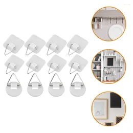 Decorative Plates 60 Pcs Hooks Wall Picture Frame Hanger Decor Round Adhesive Plate Holder Hangers The Holders Display Plastic