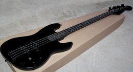 Black 4 Strings Electric Jazz Bass with 3 PickupsRosewood FingerboardBlack HardwareCan be Customized As Request1629931