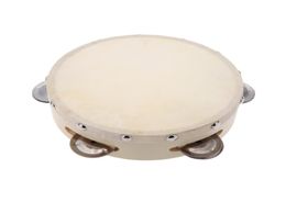 6in Hand Held Tambourine Drum Bell Metal Jingles Percussion Musical Toy for KTV Party Kids Games7624127