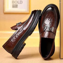 Dress Shoes Men's Light Luxury Business Casual Leather Round Toe Formal Comfortable And Breathable