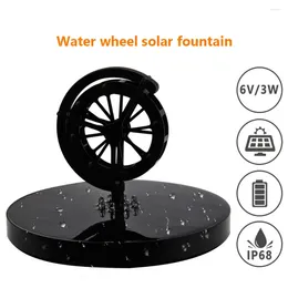 Garden Decorations 3W Solar Powered Water Fountain Pump With LED Light 4 Nozzles And Fixers RGB Color Changing
