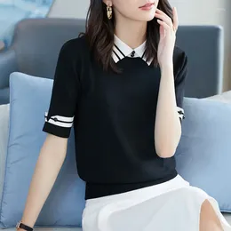 Women's Polos Pullover Plain Polo Neck Tee Shirts For Women Polyester Top Vintage T Shirt Sexy With Delivery Offer Rayon Skinny